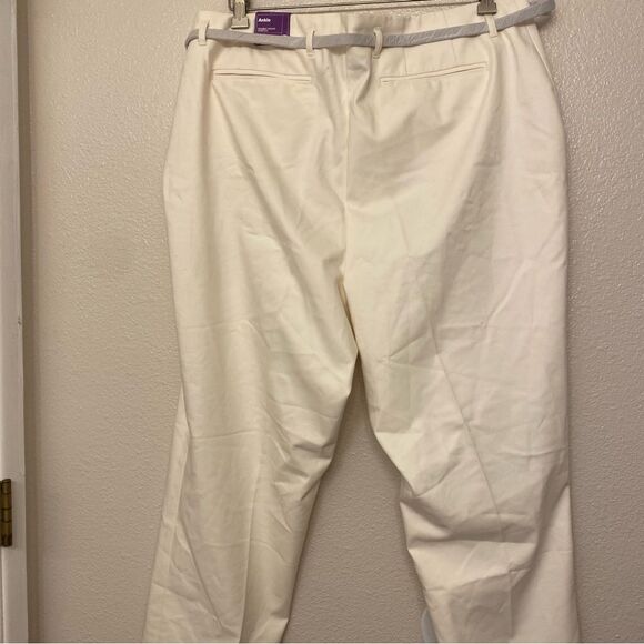 Lane Bryant white crop trousers pants ankle double stretch weave plus size 18 - Picture 2 of 15